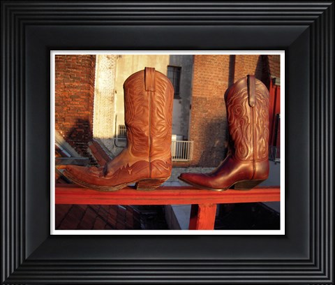 Framed Cowboy Boots Print