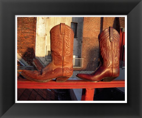 Framed Cowboy Boots Print