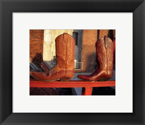 Framed Cowboy Boots Print