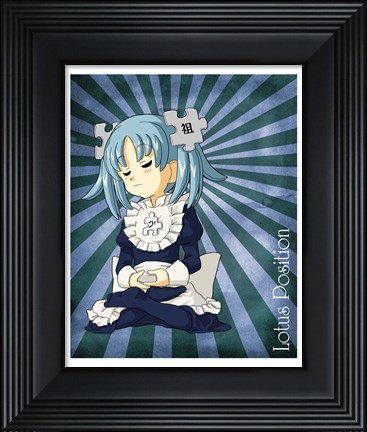 Framed Lotus Position Yoga Print