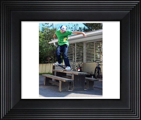 Framed Nose Grind Skateboarding Print