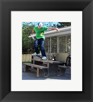 Framed Nose Grind Skateboarding Print