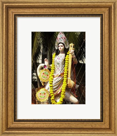 Framed Saraswati with Vitarka Mudra Print