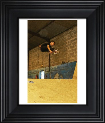 Framed Simon Godet en Melon au Skate Park Alai de Biarritz Print