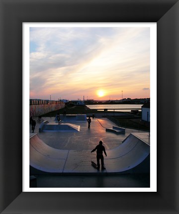 Framed Skate Park, Hove Lagoon, UK Print