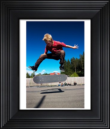 Framed Skateboarder Print