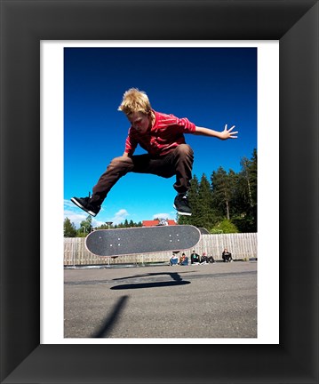 Framed Skateboarder Print