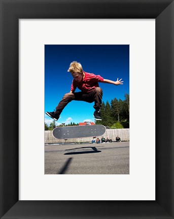 Framed Skateboarder Print