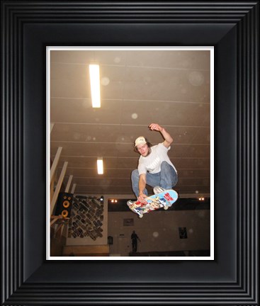 Framed Skateboarding Trick Indy Grab Print