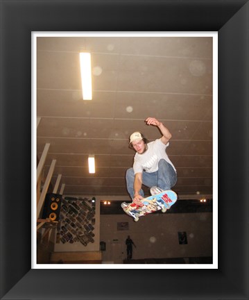 Framed Skateboarding Trick Indy Grab Print