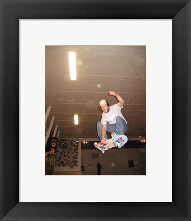 Framed Skateboarding Trick Indy Grab Print