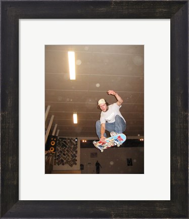 Framed Skateboarding Trick Indy Grab Print