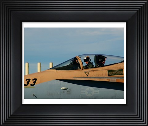 Framed US Navy Pilot Print