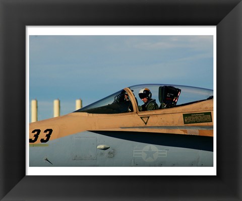 Framed US Navy Pilot Print