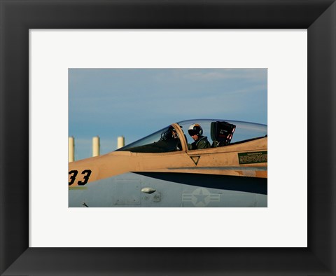 Framed US Navy Pilot Print