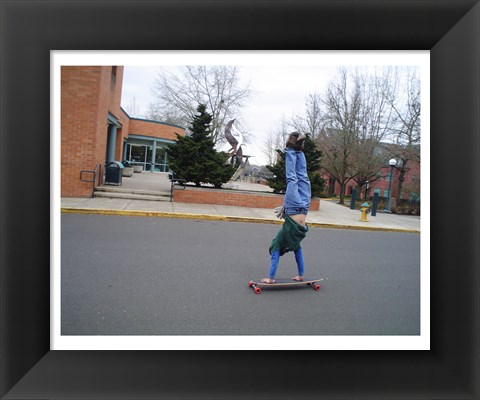 Framed Upsidedown Skater Print