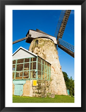 Framed Traditional windmill at a sugar mill, Morgan Lewis Sugar Mill, Scotland District, Barbados Print