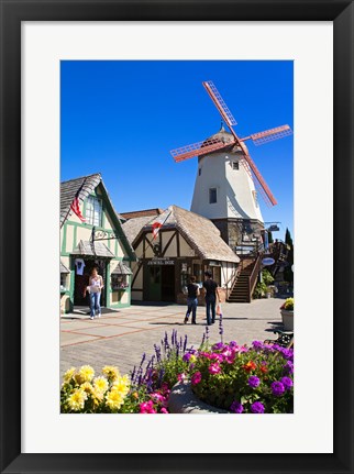 Framed Windmill on Alisal Road, Solvang, Santa Barbara County, Central California, USA Print