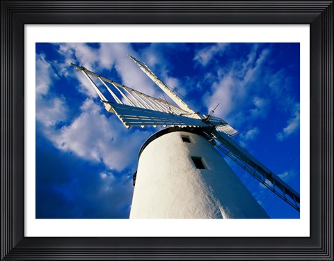 Framed Low angle view of a traditional windmill, Ballycopeland Windmill, Millisle, County Down, Northern Ireland Print