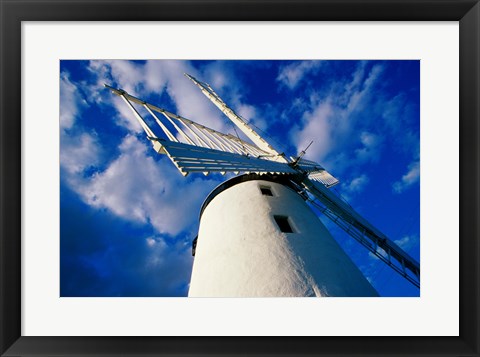 Framed Low angle view of a traditional windmill, Ballycopeland Windmill, Millisle, County Down, Northern Ireland Print