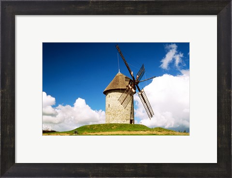 Framed View of a traditional windmill, Skerries Mills Museum, Ireland Print