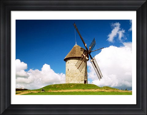 Framed View of a traditional windmill, Skerries Mills Museum, Ireland Print