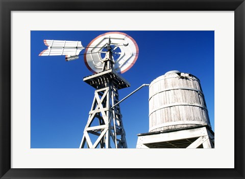 Framed USA, Texas, San Antonio, Tower of the Americas, low angle of old windmill Print