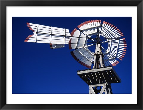 Framed USA, Texas, San Antonio, Tower of the Americas, close up of old windmill Print