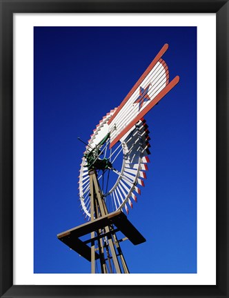 Framed Close view of a windmill at American Wind Power Center, Texas Print
