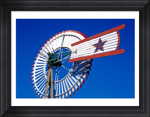 Framed Texas Star Windmill Print