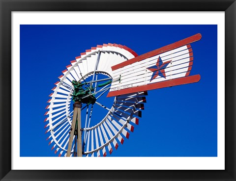 Framed Texas Star Windmill Print