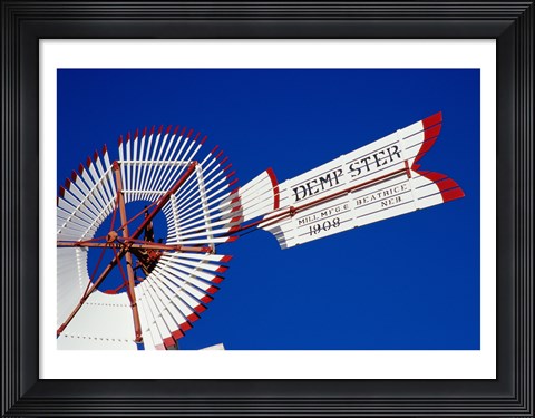 Framed Low angle American Wind Power Center, Lubbock, Texas Print