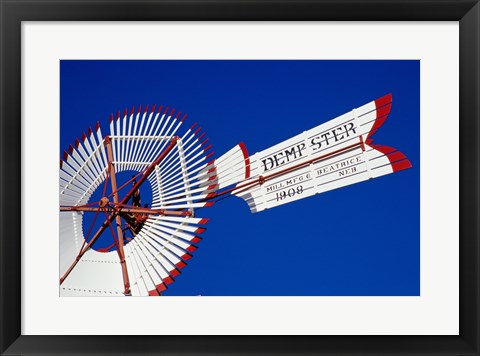 Framed Low angle American Wind Power Center, Lubbock, Texas Print