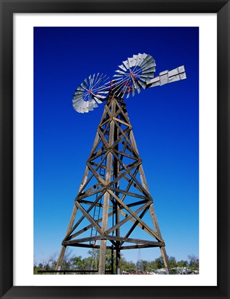 Framed Low angle view of a windmill at American Wind Power Center, Lubbock, Texas, USA Print