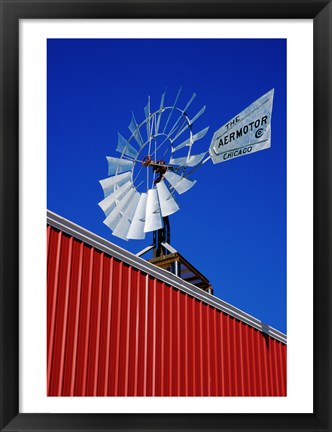 Framed Close angle view of a windmill at American Wind Power Center, Lubbock, Texas, USA Print