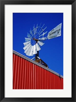 Framed Close angle view of a windmill at American Wind Power Center, Lubbock, Texas, USA Print