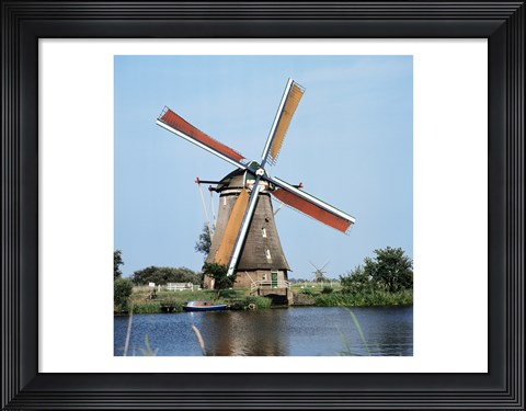Framed Windmills Kingergisk Netherlands Print