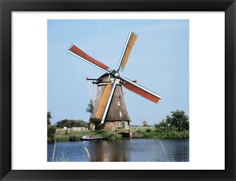 Framed Windmills Kingergisk Netherlands Print