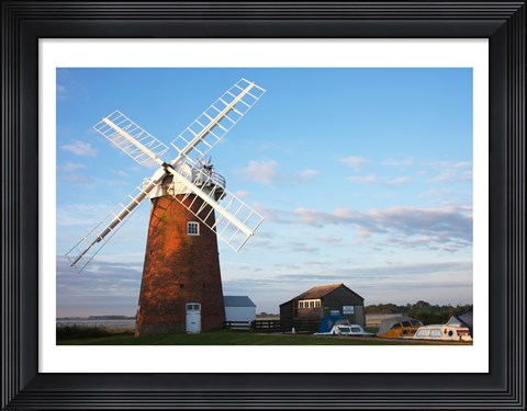 Framed Drainage windmill, Horsey Windpump, Horsey, Norfolk, East Anglia, England Print