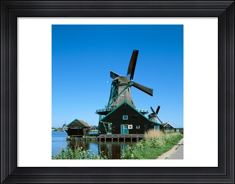 Framed Windmill, Zaanse Schans, Netherlands Print