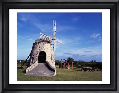 Framed Windmill at the Whim Plantation Museum, Frederiksted, St. Croix Print