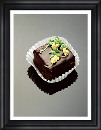 Framed Close-up of a chocolate cake Print