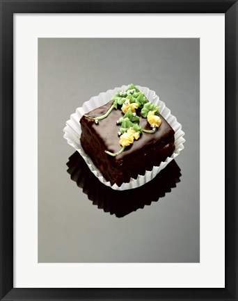 Framed Close-up of a chocolate cake Print