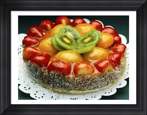 Framed Close-up of a cheesecake Print