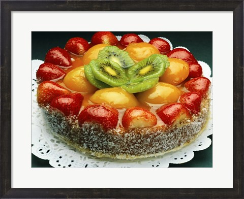 Framed Close-up of a cheesecake Print