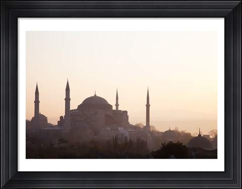 Framed Museum at sunrise, Aya Sofya, Istanbul, Turkey Print