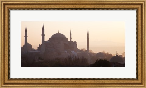 Framed Museum at sunrise, Aya Sofya, Istanbul, Turkey Print