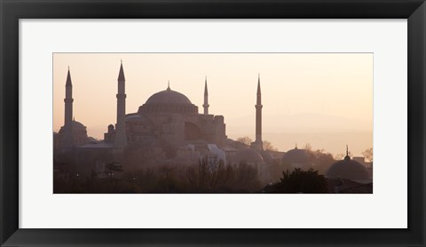 Framed Museum at sunrise, Aya Sofya, Istanbul, Turkey Print