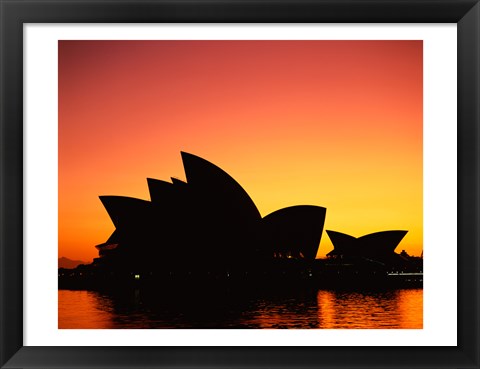 Framed Sunrise over an opera house, Sydney Opera House, Sydney, Australia Print