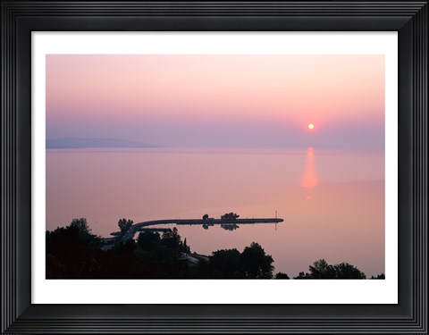 Framed Sunrise view from Tihany, Tihany, Lake Balaton, Hungary Print